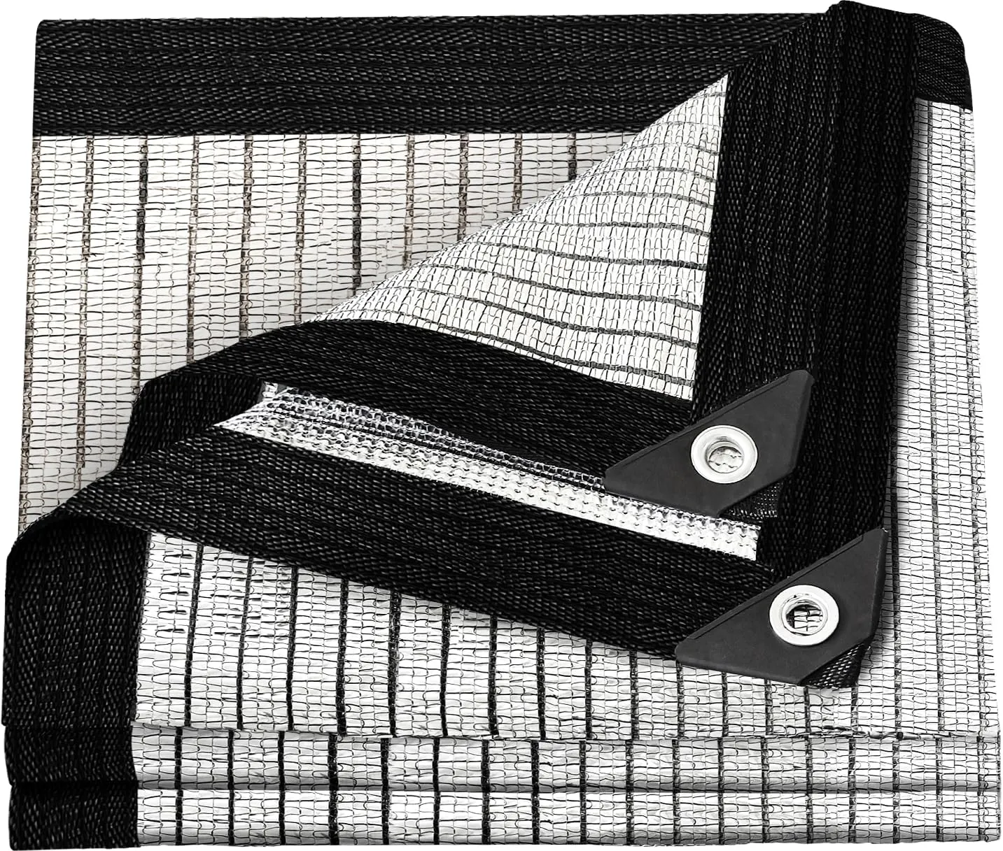 Shade Cloth-Thickened and Encrypted 80% Aluminum Shade Cloth for Greenhouse Balcony Garden,Outdoor Pergola,Lawn,Cars.Easy Hanging with Edges and Holes,Silver Heat Reflective Tarp