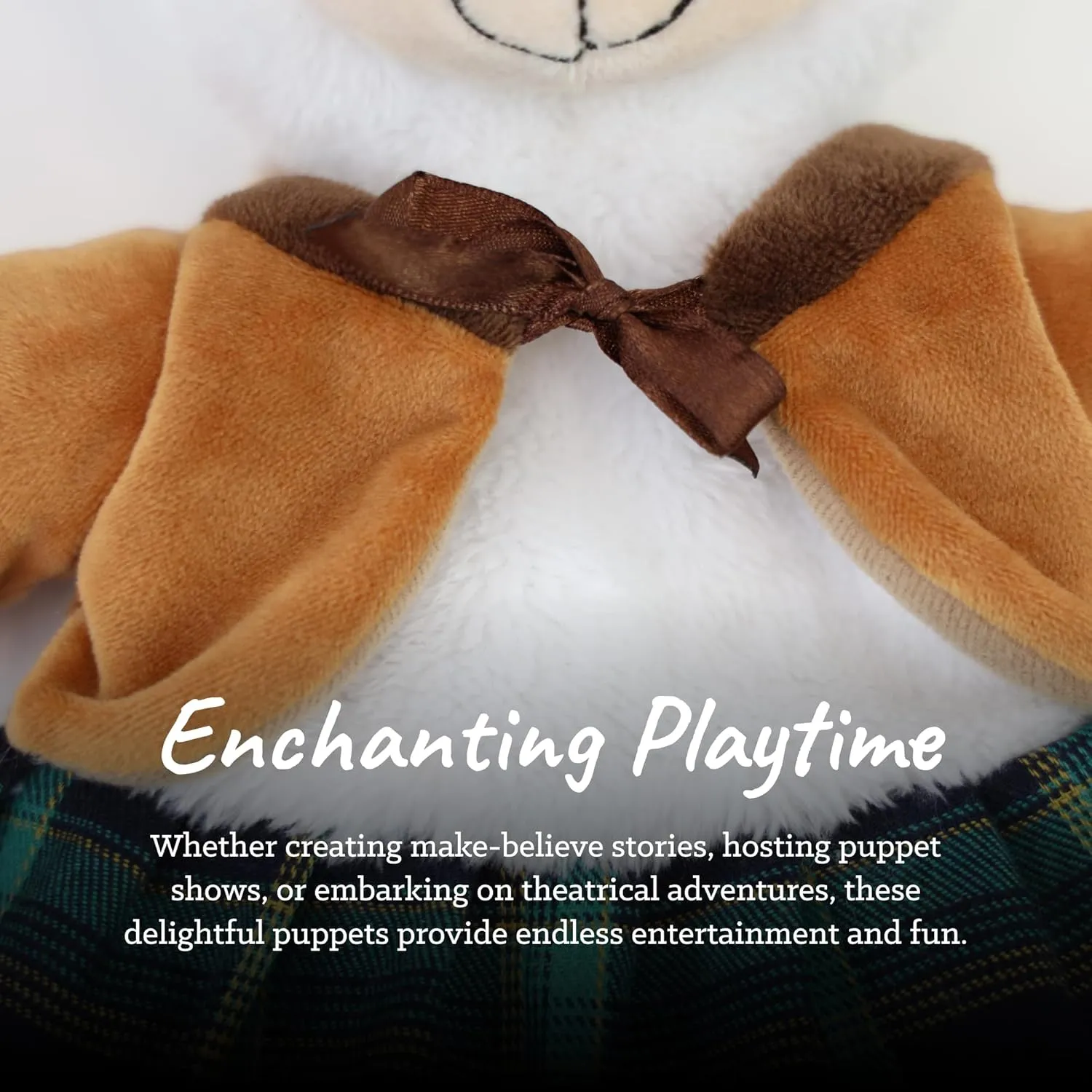 Sharewood Forest Friends Aria The Alpaca Hand Puppet - Stuffed Animal for Toddlers, Kids, Teachers, Daycare & School - Perfect for Puppet Theatre and Creative Play