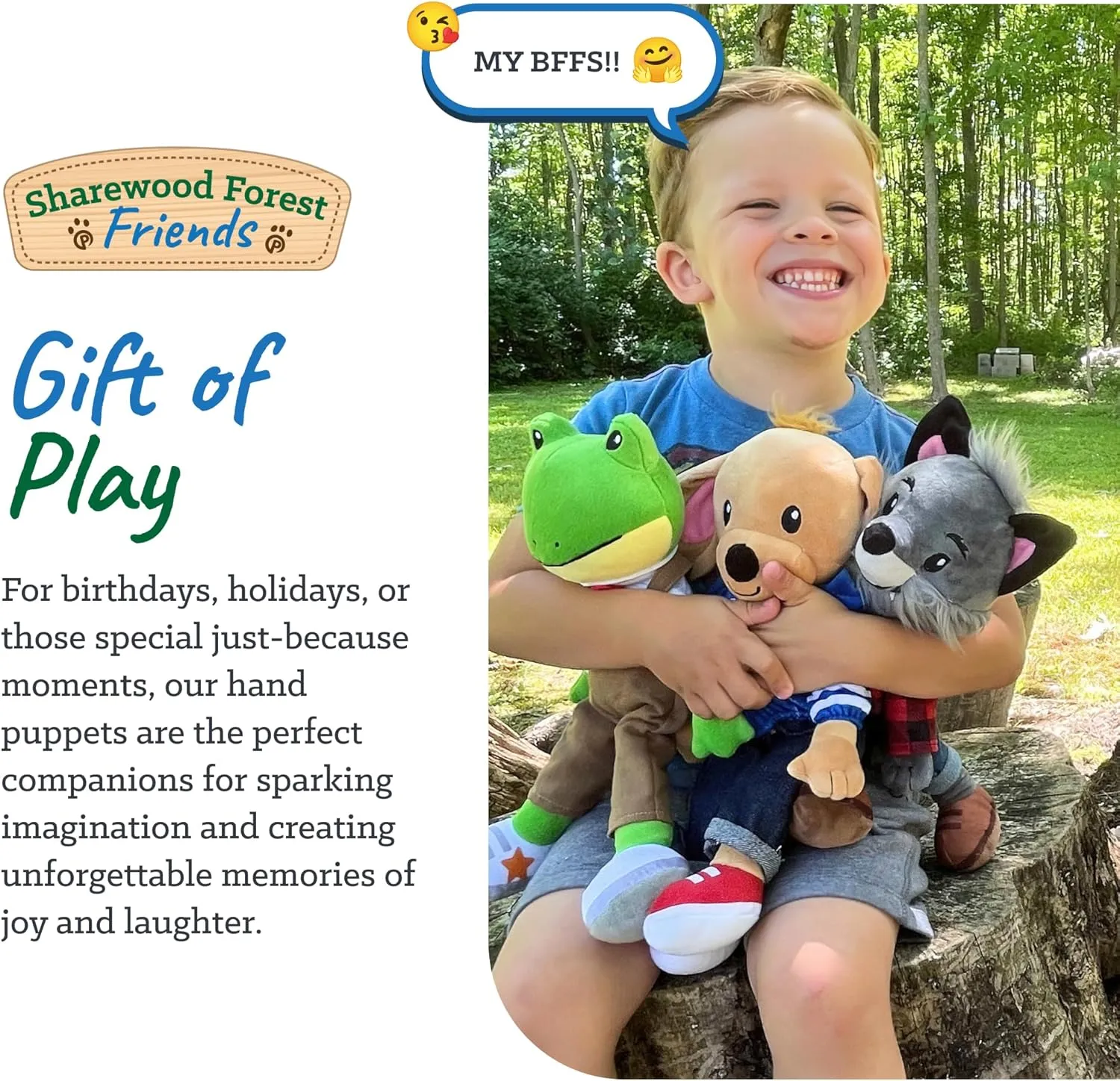 Sharewood Forest Friends Aria The Alpaca Hand Puppet - Stuffed Animal for Toddlers, Kids, Teachers, Daycare & School - Perfect for Puppet Theatre and Creative Play