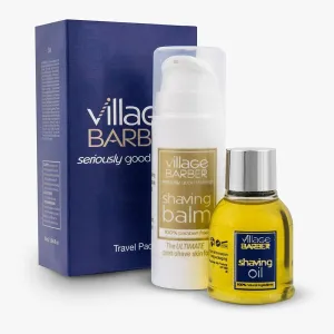 Shaving Travel Kit | Contains One 30ml Shaving Balm and One 30ml Shaving Oil | TSA Approved