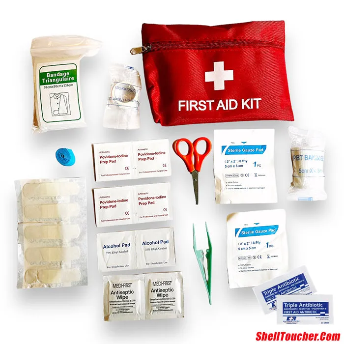 Shell Toucher 24 Pc Backpack First Aid Kit | Waterproof