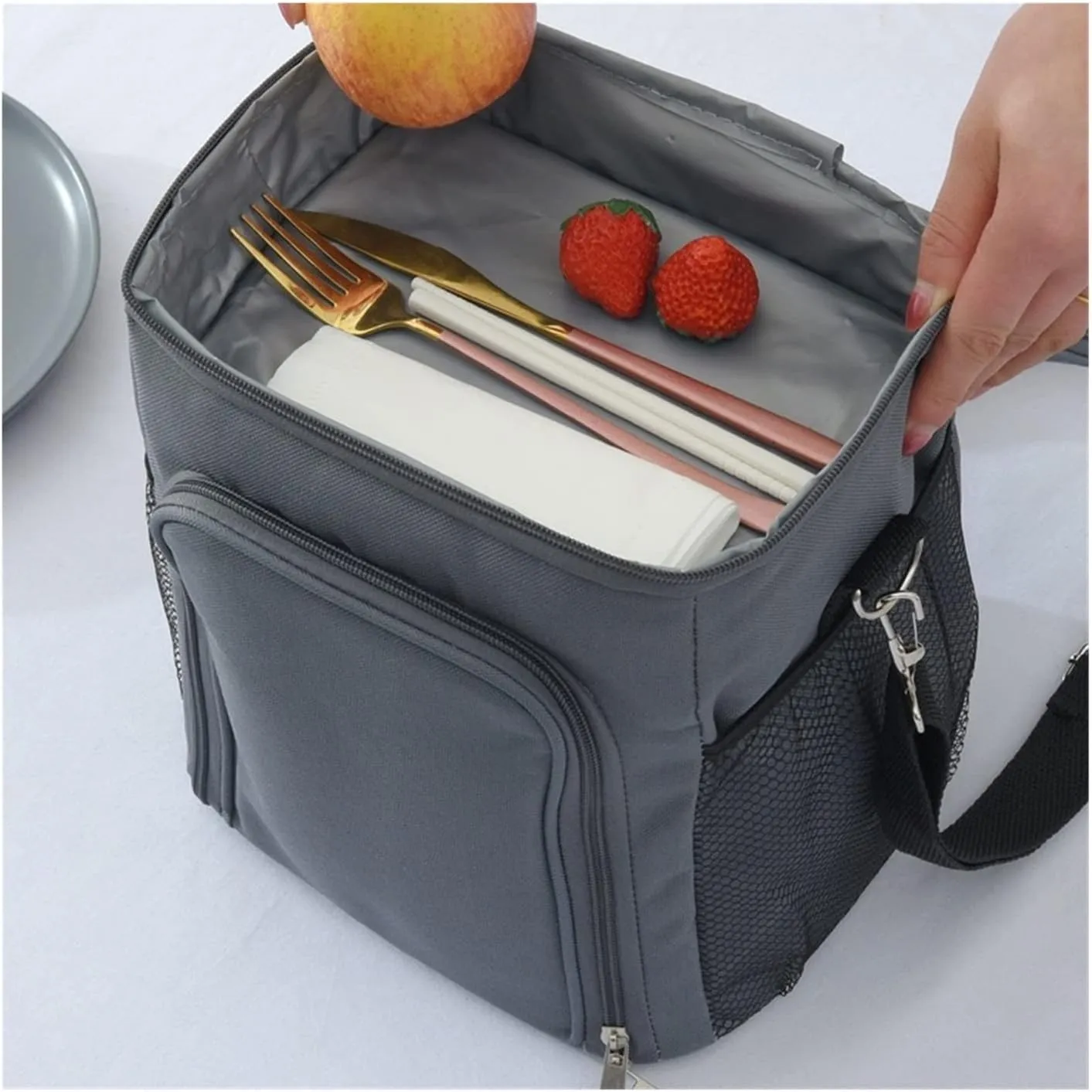 Shoulder Bag Insulated Lunch Bag Reusable Picnic Isothermal Bag Camping Refrigerator Insulated Bag