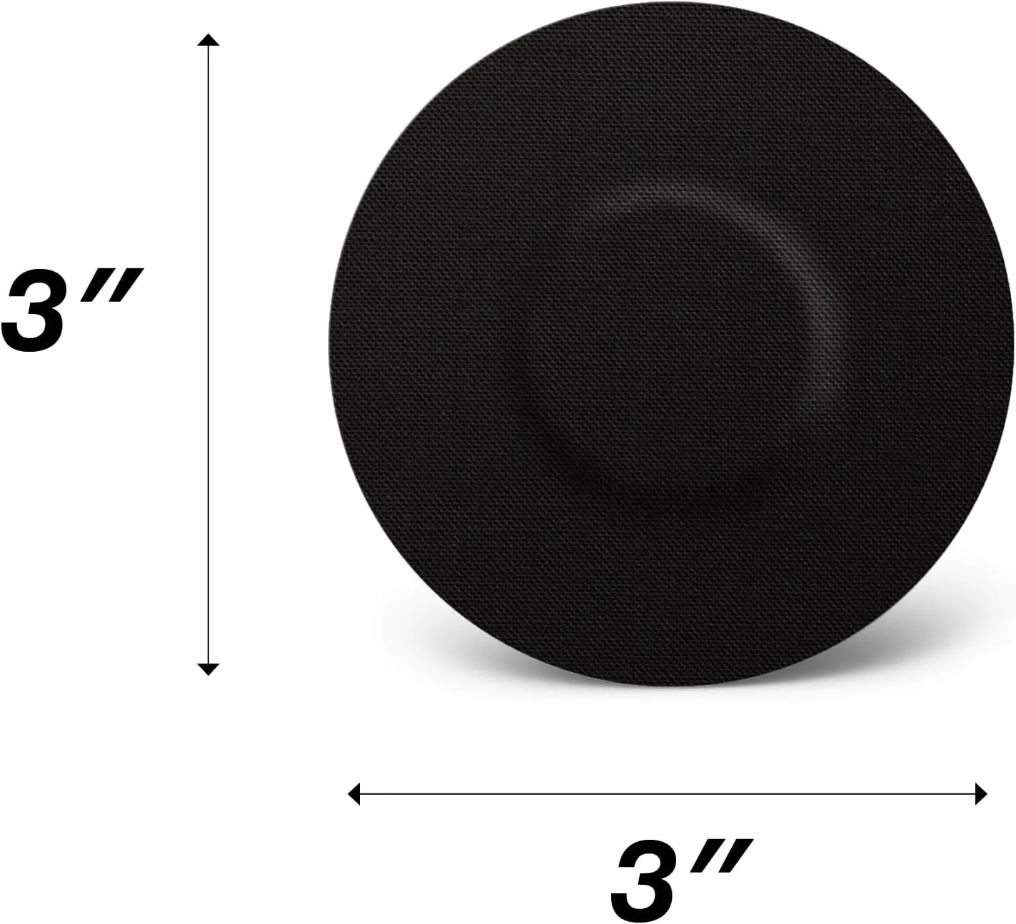 SIMPATCH Universal Adhesive Patch, No Hole (25-Pack) (Black)