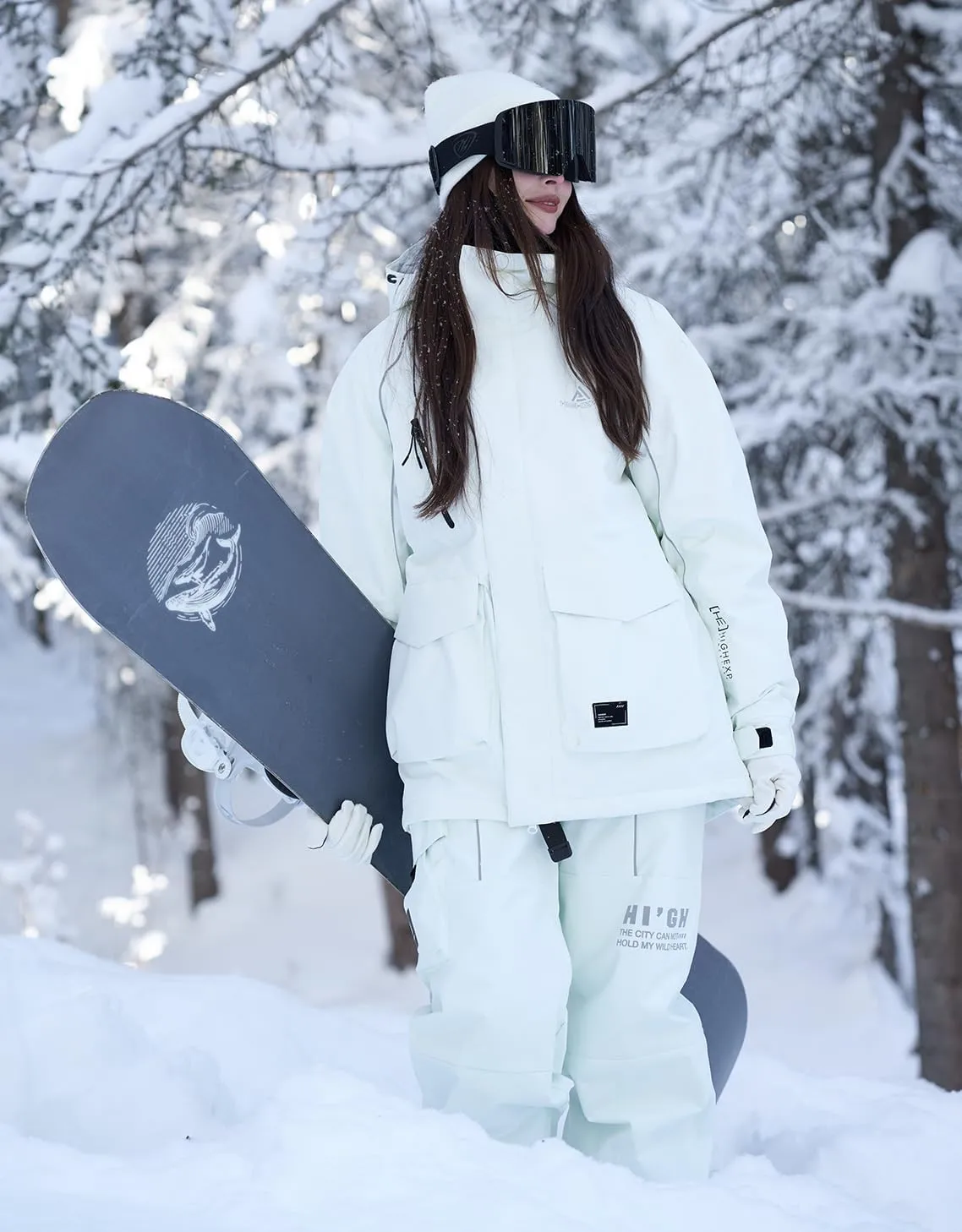 Ski Jacket Snowboard Coat Snow Winter Waterproof Insulated Windproof Baggy Warm Hooded Jacket for Men Women