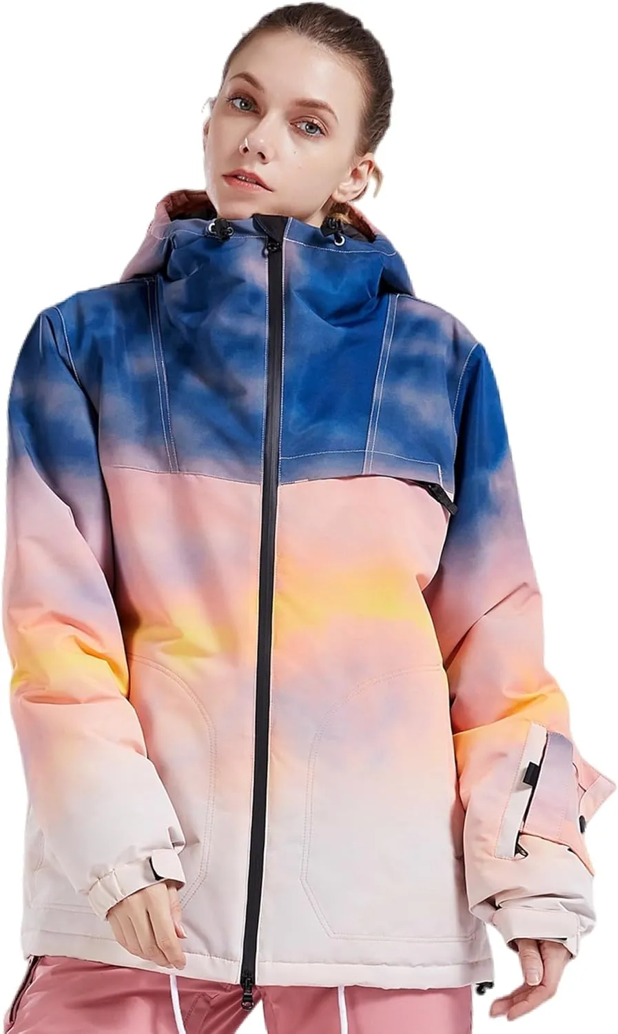 Ski Jacket Women Waterproof Winter Snow Coats With Hooded Skiing Snowboard Jacket Windproof