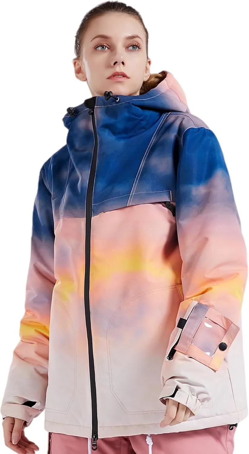 Ski Jacket Women Waterproof Winter Snow Coats With Hooded Skiing Snowboard Jacket Windproof