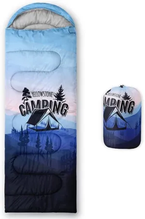 Sleeping Bag for Adults Kids,Green Mountain Camp Van-Lightweight Warm Portable Outdoor Indoor-Waterproof Cold Weather Resistant Sleeping Bag for Camping Hiking