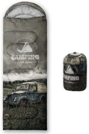 Sleeping Bag for Adults Kids,Green Mountain Camp Van-Lightweight Warm Portable Outdoor Indoor-Waterproof Cold Weather Resistant Sleeping Bag for Camping Hiking