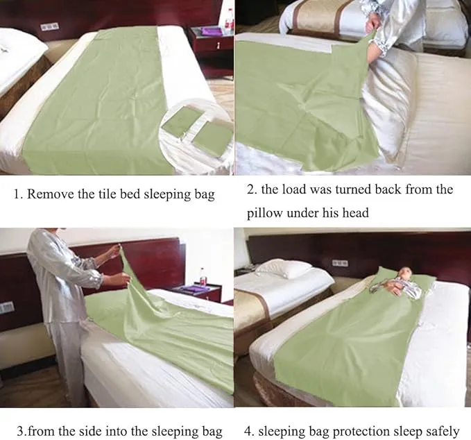 Sleeping Bag Liner Camping Sheets Travel Sheets for Hotel Lightweight Hotel Sheet Compact Sleep Bag Sack Breathable Travel Sleeping Bag for Hotels Camping Youth Picnic Adult Compact Sacks