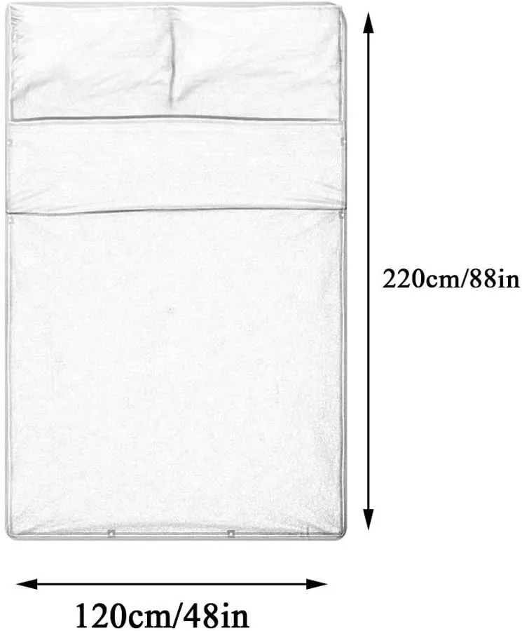 Sleeping Bag Liner Camping Travel Sheet Bag Lightweight Portable Clean Bed Sleeping Sack for Hotel Train Trip Hiking Camping Outdoor Picnic