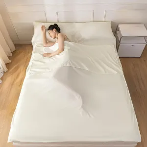 Sleeping Bag Liner Sleep Sack Travel Washed Cotton Sheets for Hotel Bags for Adults Liners, Lightweight Single & Double Camping Sleeping Inner Hostel Fresh Back Hiking Bed