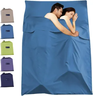 Sleeping Bag Liner Travel Camping Sheet, Lightweight Portable Sleeping Sheets for Outdoor Travel Backpacking Hiking Picnics Hotels