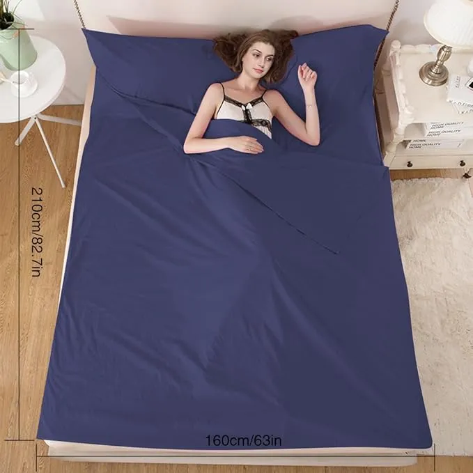 Sleeping Bag Liners Lightweight Travel Camping Sheet Sleep Bag Liner Adults Lightweight Warm Weather Hotel Compact Portable Sleeping Sack Indoor Outdoor Hostels Traveling Backpacking Hiking Blankets