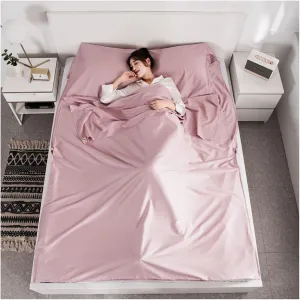 Sleeping Bag Liners Pink Sleeping Bag Liner, Camping Travel Hotel Sleeping Bag Sheets, Ultra-Light and Breathable for Outdoor Backpacking Hiking (Color : Pink, Size : 120x210cm)