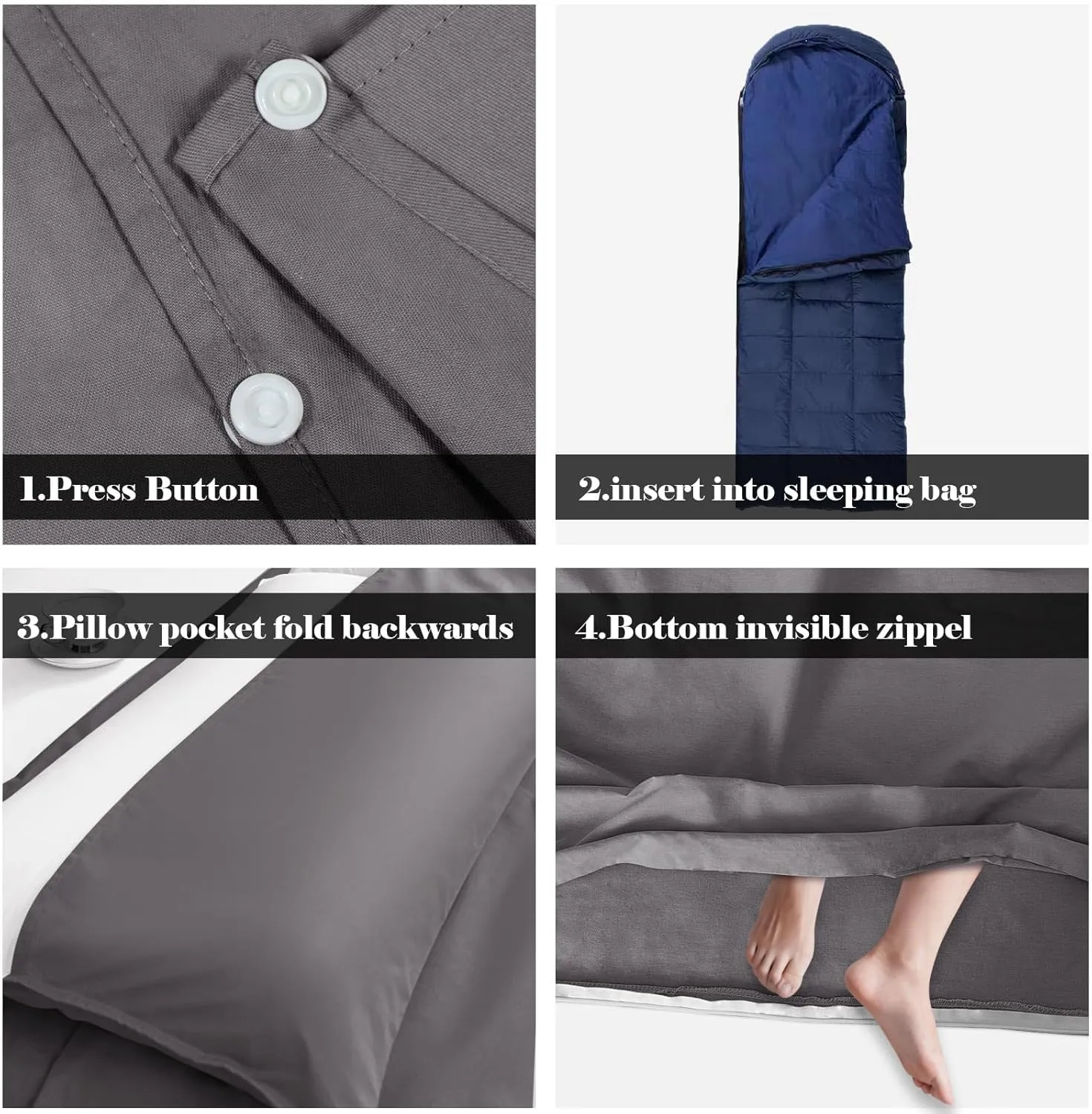 Sleeping Bag Liner,Travel Sheet & Adult Sleep Sack, Camping Sheets Travel Sleep Sack for Backpacking,Hotels & Hostels -Lightweight Single &Double Travel Sheet Camping Sheets