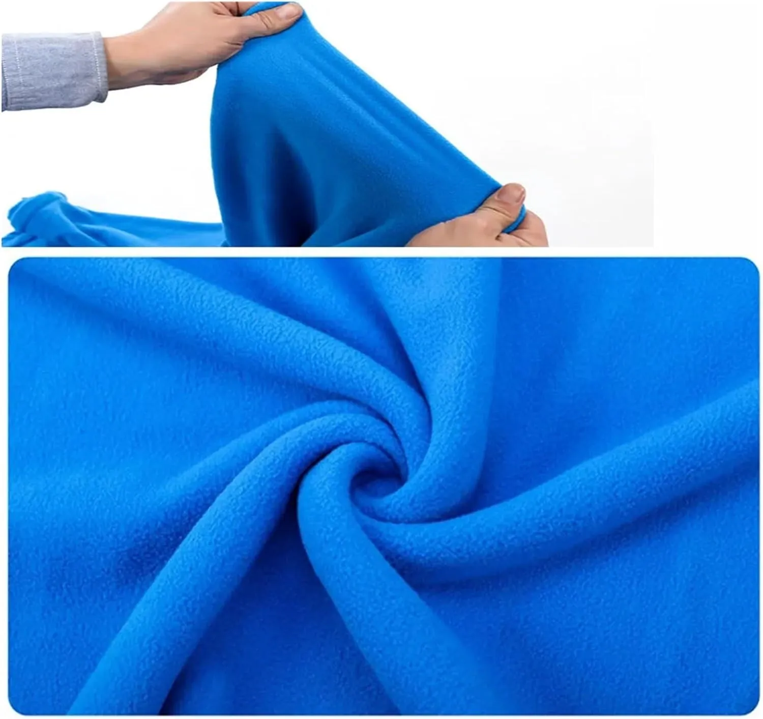 Sleeping Bag Ultra-Light Polar Fleece Sleeping Bag for Outdoor Camping Tent Bed Use,Travel Warm Sleeping Bag Liner Lightweight(Doblue Orange)