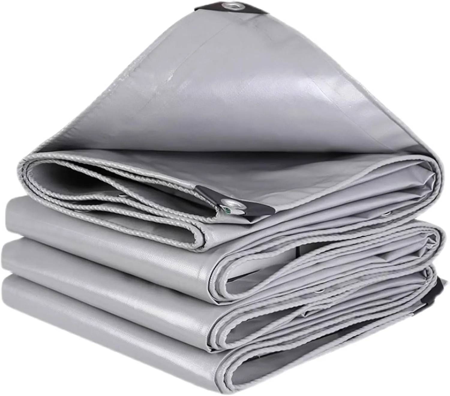Small Multipurpose Cover, Grey Tarp Heavy Duty Double-Sided PVC Multi-Purpose Tarp Cover for Boat Log Store Roofing Sheets with Grommets and Reinforced Edges(1x300cm)