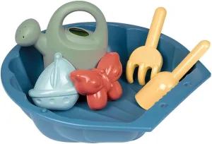 Smoby Life 850209 Mini Sandbox with Watering Can and Rake – Beach Game – Recycled Plastic – from 18 Months