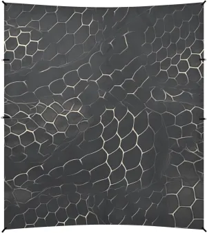 Snake Skin Print Style on The Backgroud of Darkgray Beach Cabana Tent UPF50  Protection Easy Setup Large Portable Sun Shelter Includes Sand Shovel, Sandbags, Stability Poles for Camping,