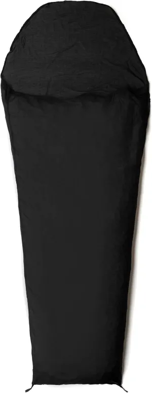 Snugpak Silk Sleeping Bag Liner with Stuff Sack, Heat Management for Hot or Cold Climates, Black
