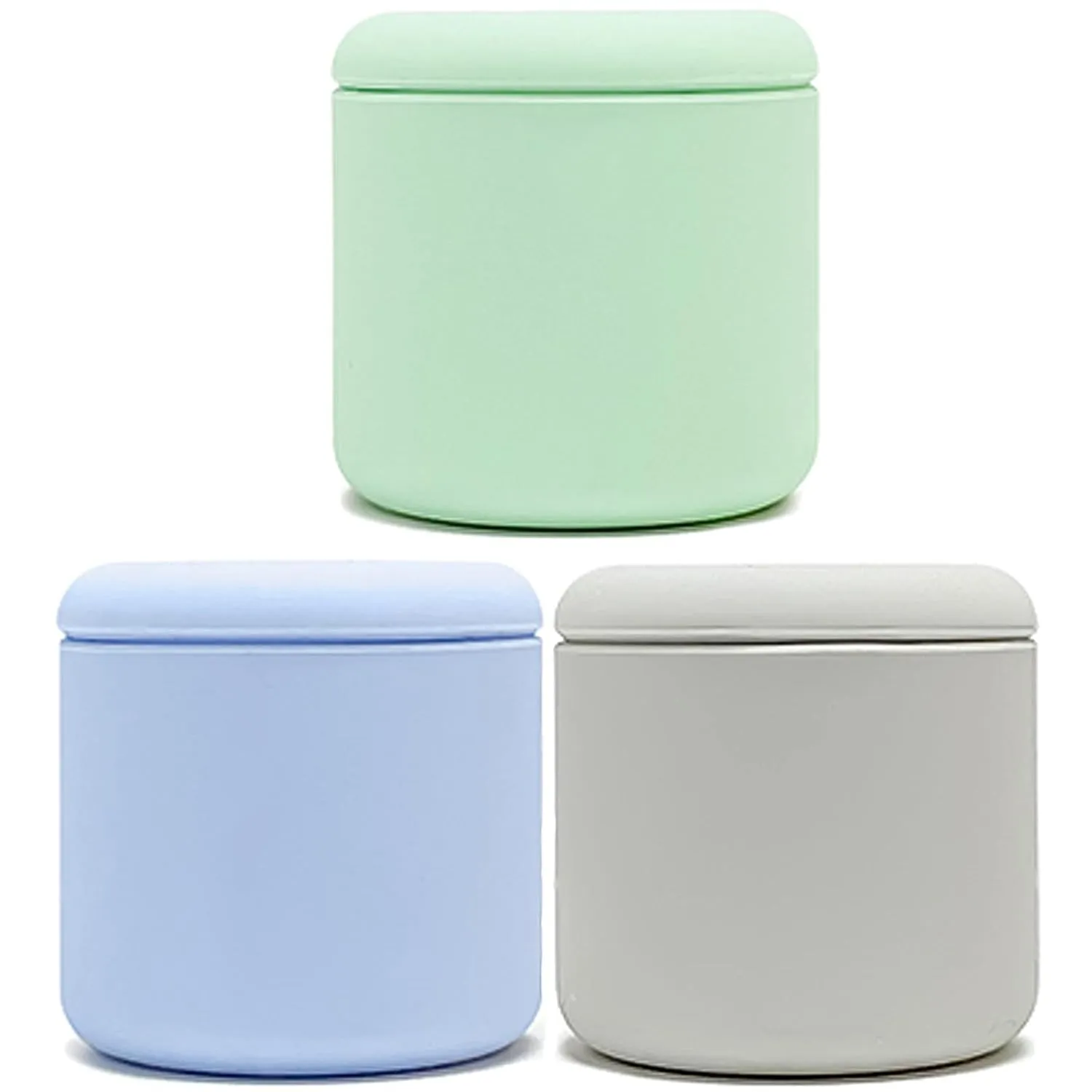 Soft Travel Essentials | Refillable Silicone Travel Kit for Skincare & Bath | Travel Size Containers | Food-Safe Material (Soothing Aqua Blue)