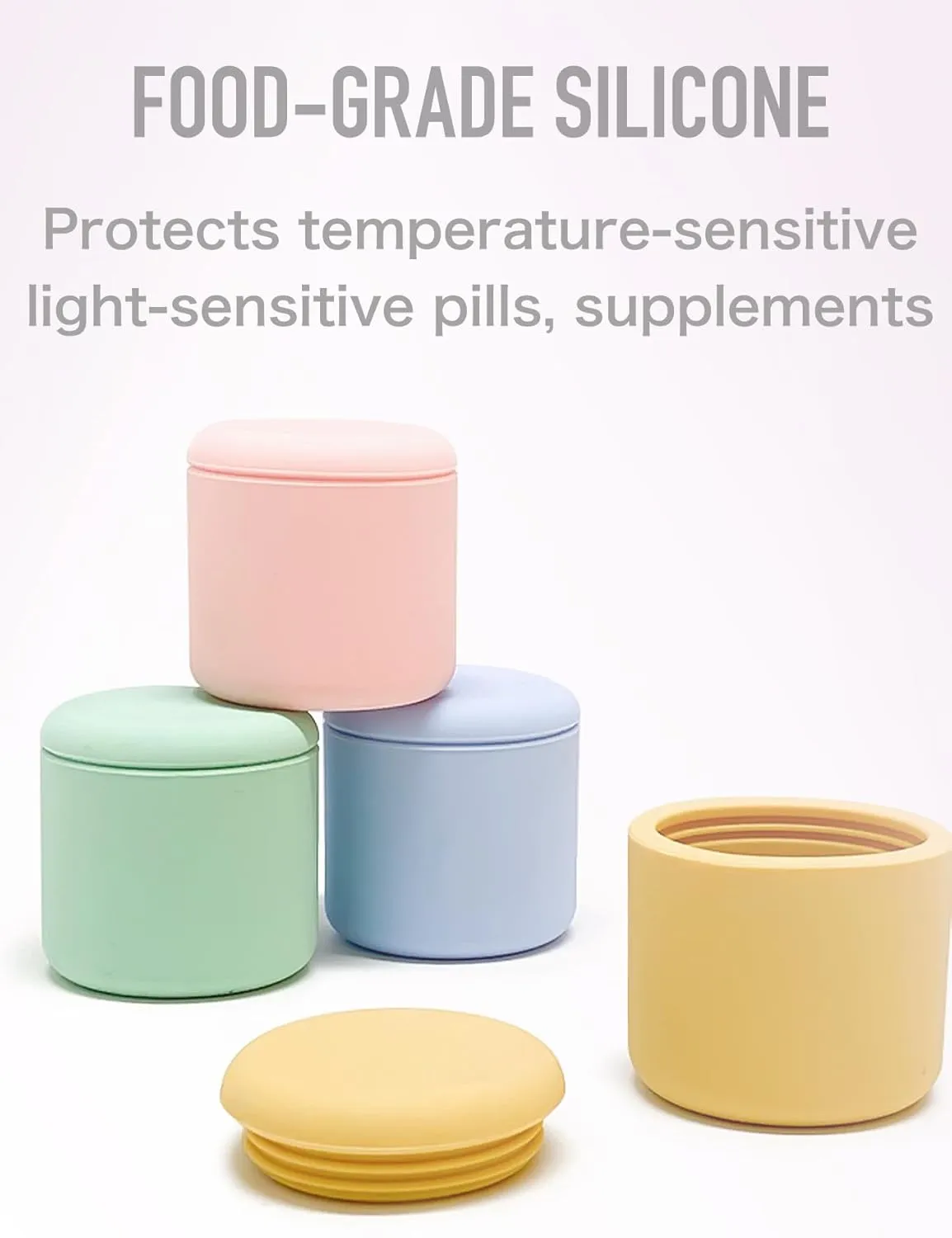 Soft Travel Essentials | Refillable Silicone Travel Kit for Skincare & Bath | Travel Size Containers | Food-Safe Material (Soothing Aqua Blue)