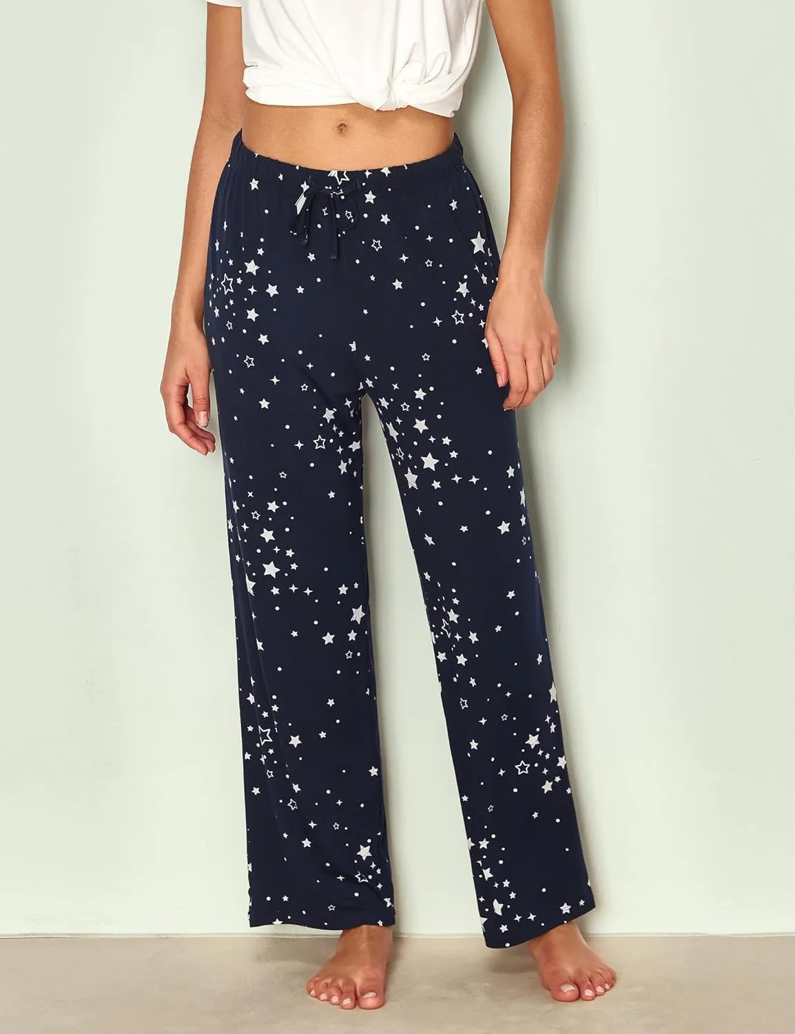 Soft Viscose Pajama Pants for Women, Comfy Lounge Sleep Pants Pj Bottoms Drawstring Sleepwear