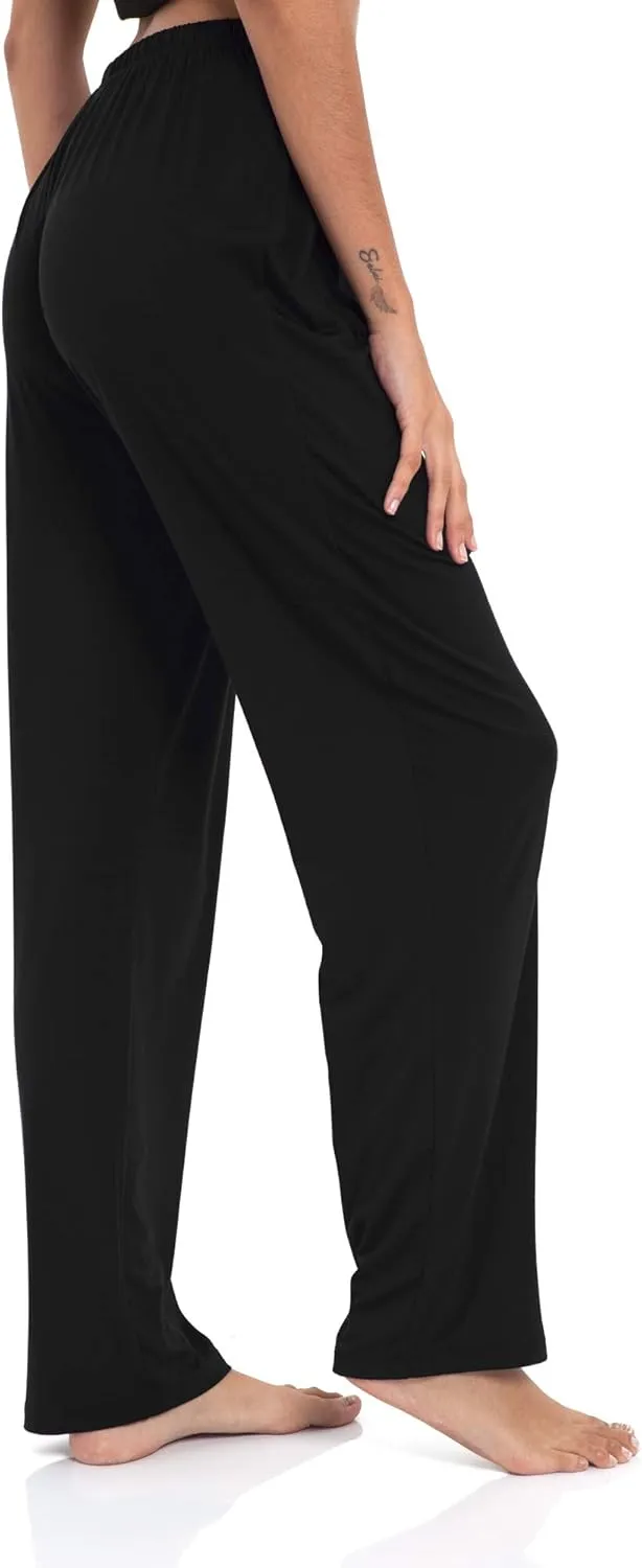 Soft Viscose Pajama Pants for Women, Comfy Lounge Sleep Pants Pj Bottoms Drawstring Sleepwear