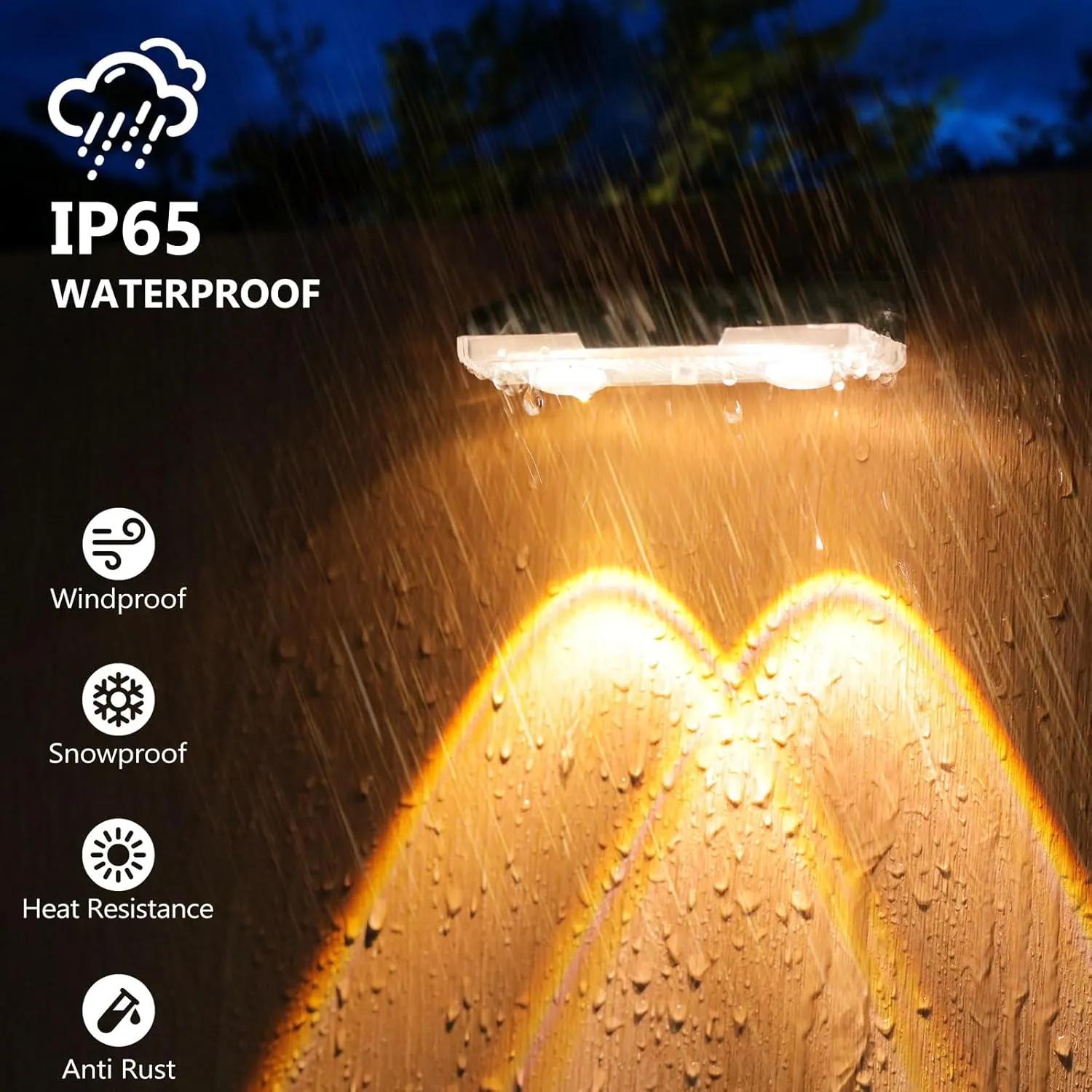 Solar Fence Lights Outdoor Waterproof Led, 3000K/4000K/6000K 3 Modes 50 Lumens Fence Lights Solar Powered for Wall/Patio/Outside/Post/Yard/Garden/Stair, Auto ON/Off Deck Lighting (8 Pack)