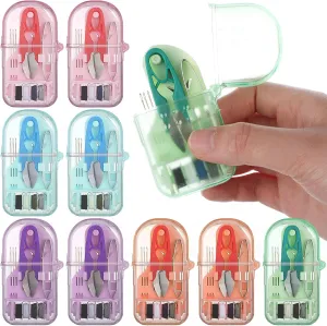 Solsew 20 Pieces Mini Travel Sewing Kit Bulk Portable Small Emergency Sewing Kit Mini Sewing Box for Traveler Hotel Charity Homeless Christmas Stocking Stuffer Gift