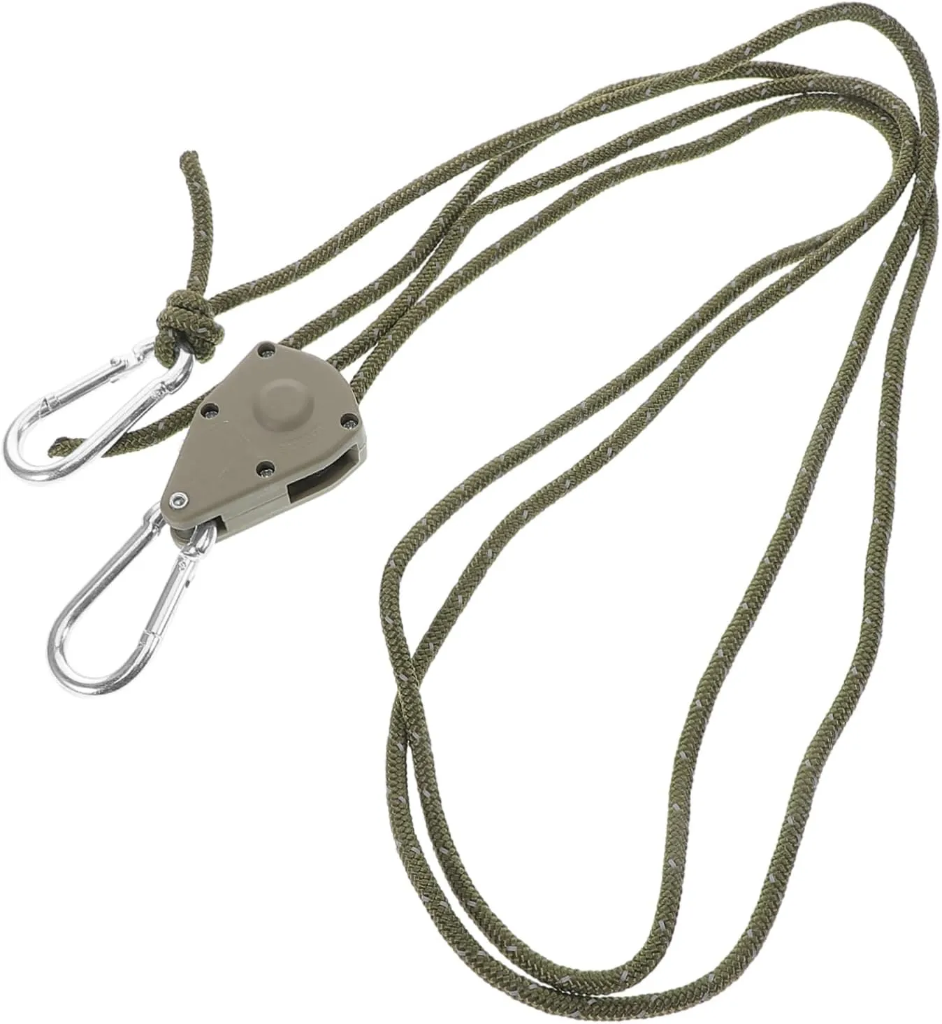 Sosoport 4pcs Reflective Windproof Rope Heavy Duty Adjustable Tent Guy Lines with Clip Hanger Retractable Pulley System for Secure Outdoor Camping Gear for Tents Rv Use