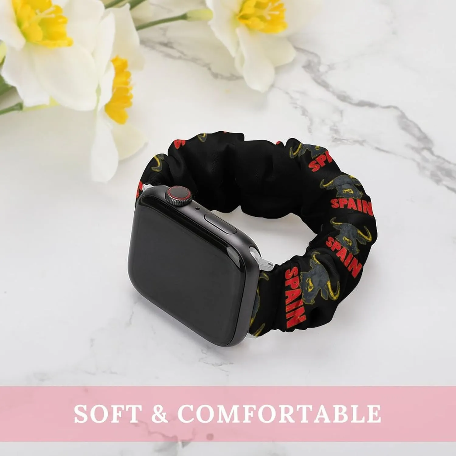 Spain Spanish Bull Fashion Watch Strap Scrunchies Wristbands Compatible With IWatch Series
