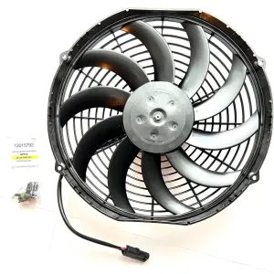SPAL 78-1560 781560 Condenser 12 Volt 12 Inch 1451 CFM Puller Fan Replacement for APU Thermo King Tripac Evolution w Female Mate Connector Kit