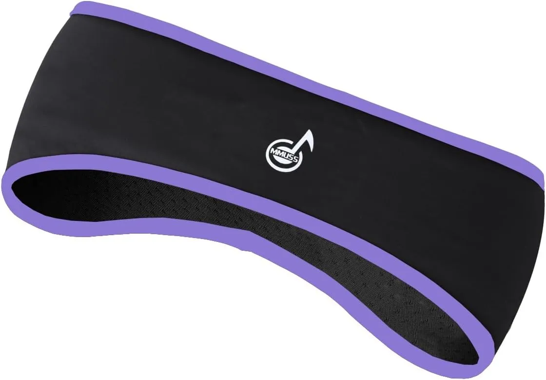 Sport Sleep Headphones Stereo with Headband with Ultra Thin Speakers.Perfect for Side Sleeper,Sports,Air Travel,Meditation and Relaxation (Purple1 3.5mm Jack)
