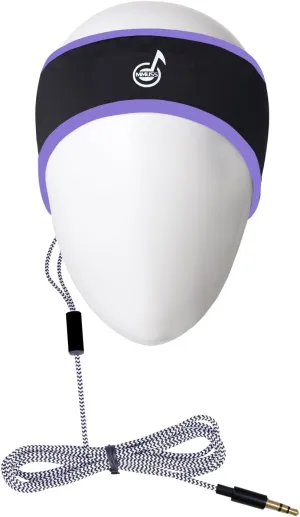 Sport Sleep Headphones Stereo with Headband with Ultra Thin Speakers.Perfect for Side Sleeper,Sports,Air Travel,Meditation and Relaxation (Purple1 3.5mm Jack)