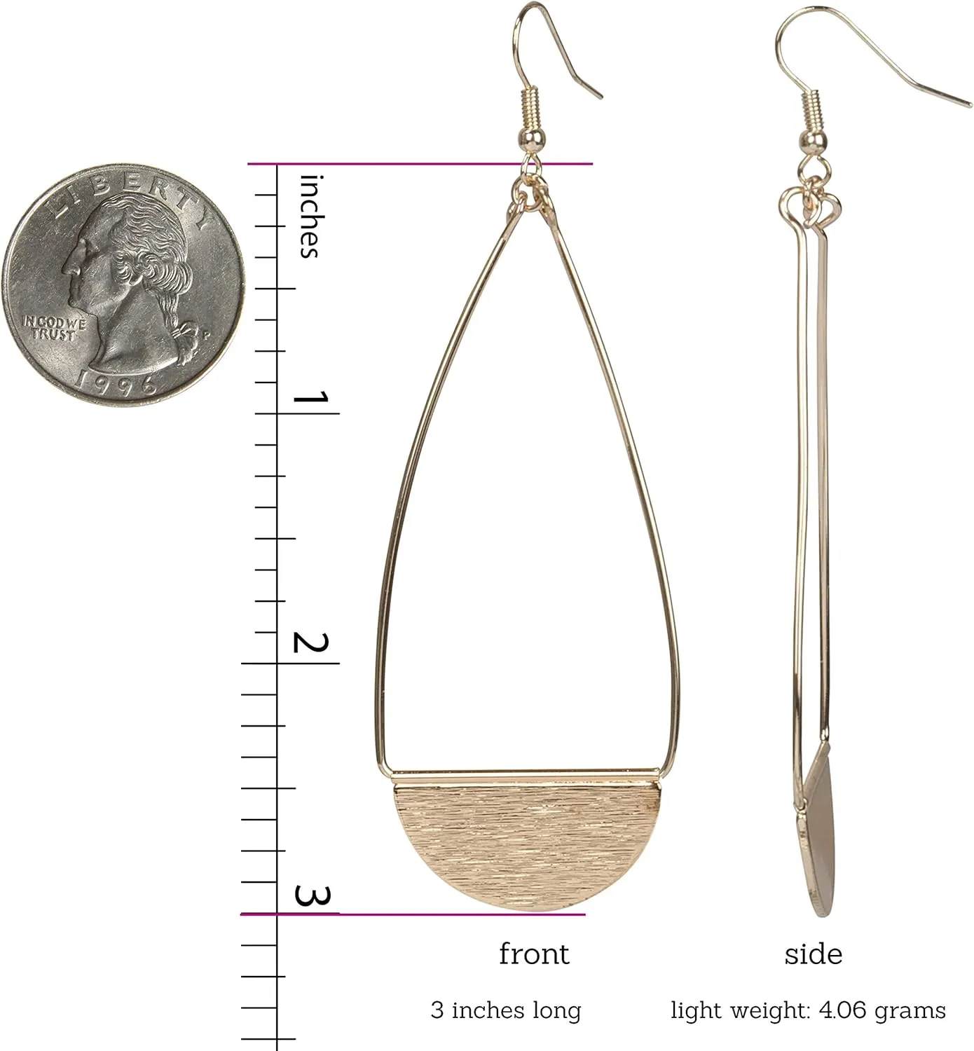 SPUNKYsoul Shield Paddle Earring Lightweight Statement Earrings | SPUNKYsoul Collection