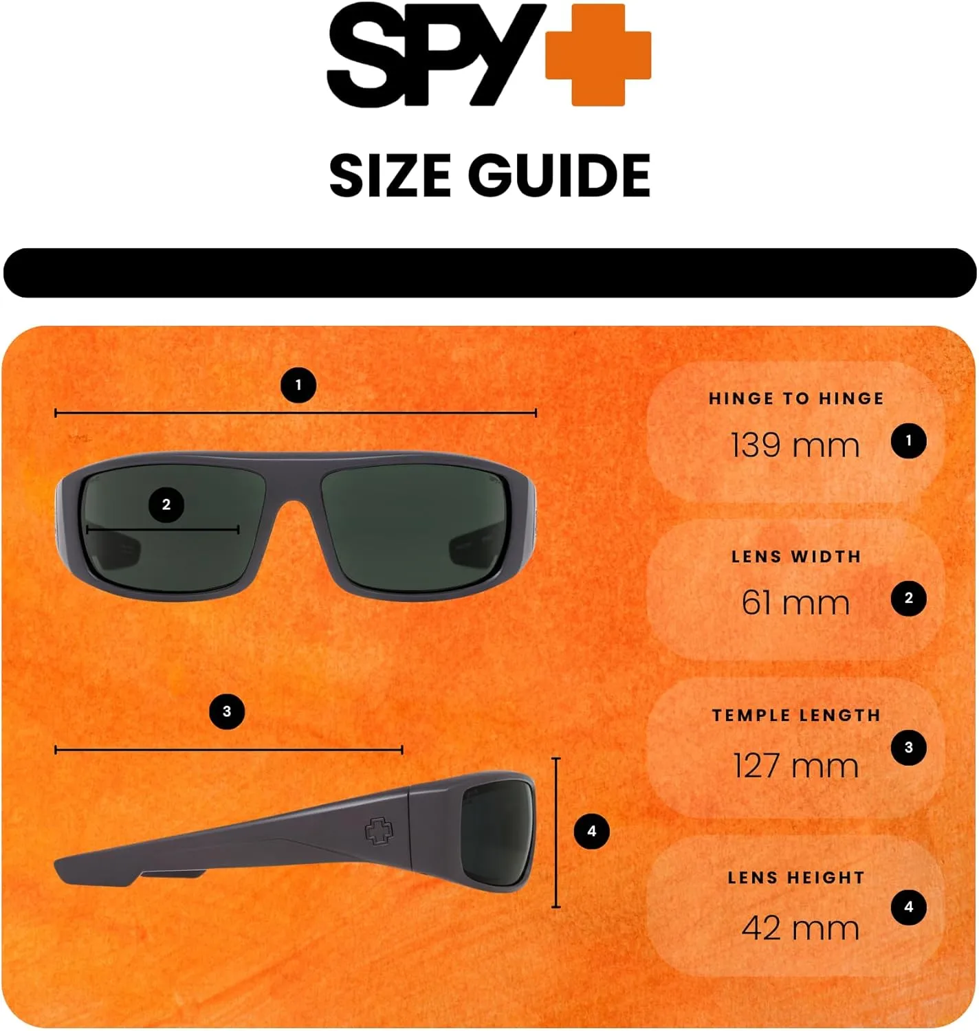 SPY Logan Rectangular Sunglasses for Men   BUNDLE with Designer iWear Eyewear Kit