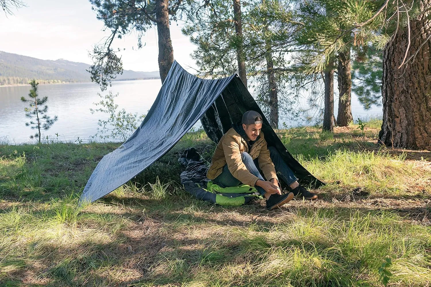 Stansport Medium-Duty Rip-Stop Tarp 12' x 20' - Dark Green