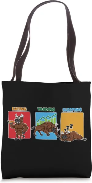 Stock Bull Purse - Eating Trading Sleeping Tote Bag