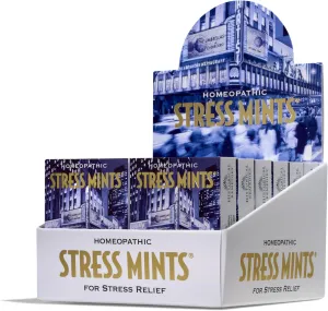 Stress Mints (12 Pack) | Homeopathic Lozenges to Aid Stress & Digestion, Organic Peppermint Flavor, Vegan & Gluten-Free, Non-Habit Forming