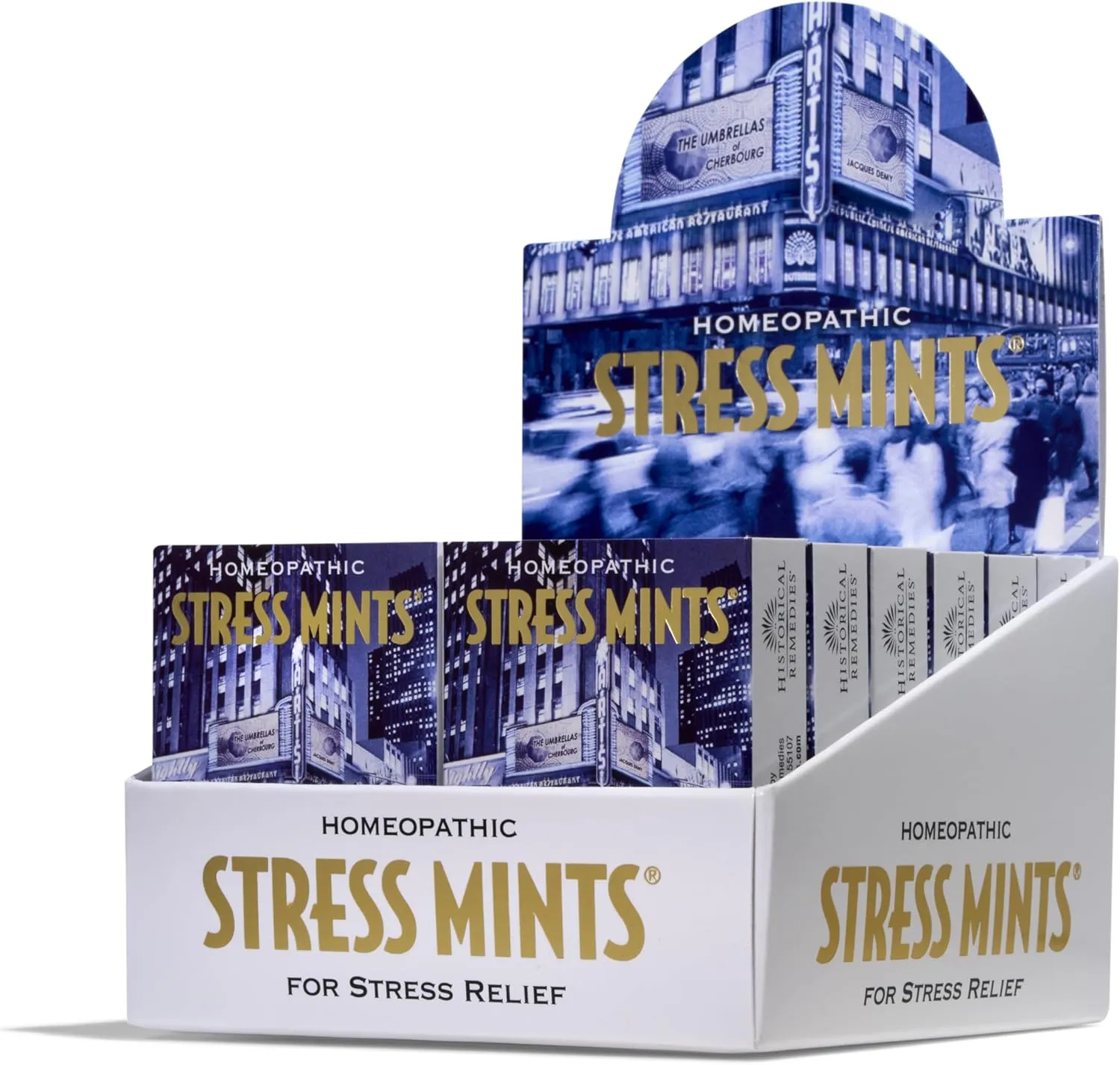 Stress Mints (12 Pack) | Homeopathic Lozenges to Aid Stress & Digestion, Organic Peppermint Flavor, Vegan & Gluten-Free, Non-Habit Forming