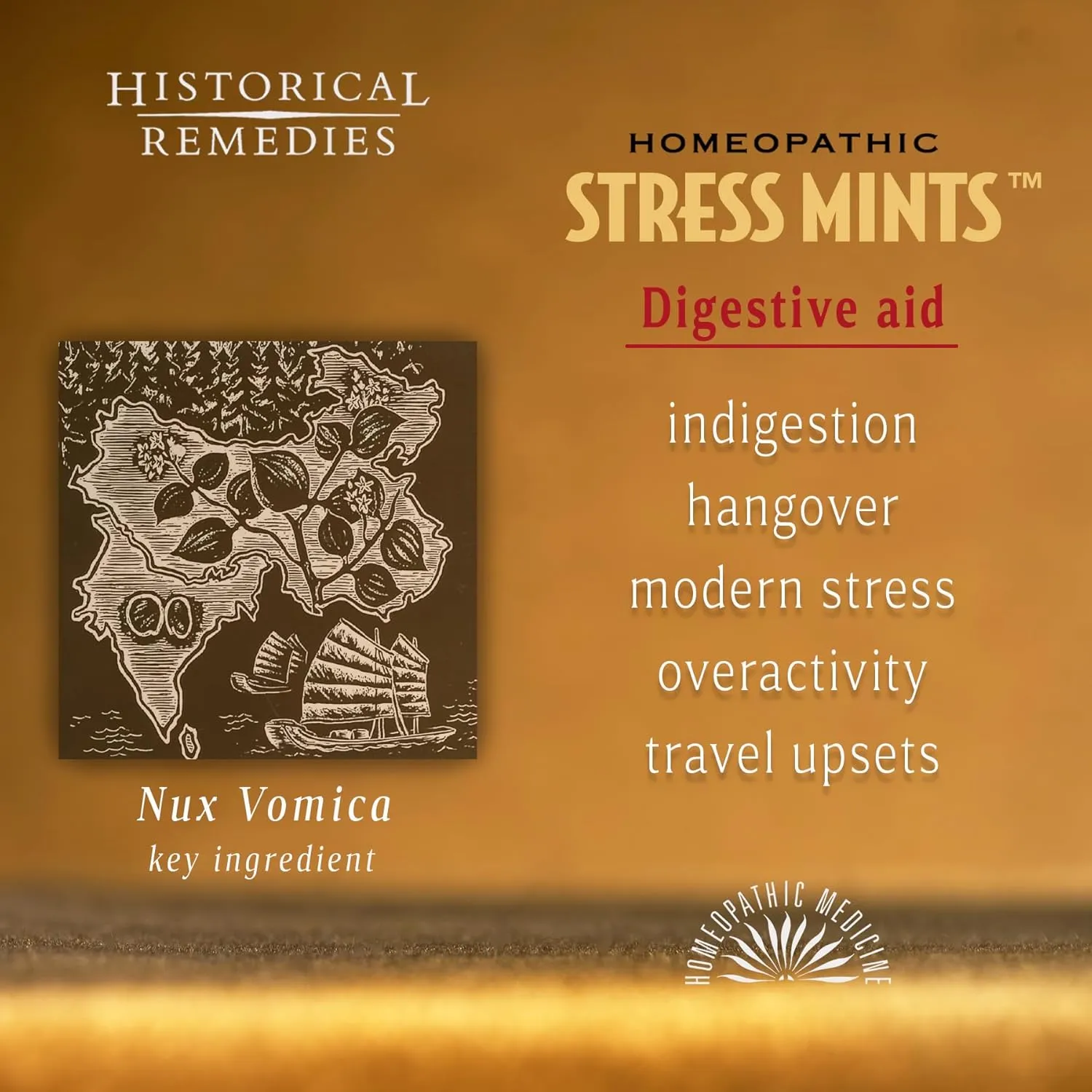 Stress Mints (6 Pack) | Homeopathic Lozenges to Aid Stress & Digestion, Organic Peppermint Flavor, Vegan & Gluten-Free, Non-Habit Forming
