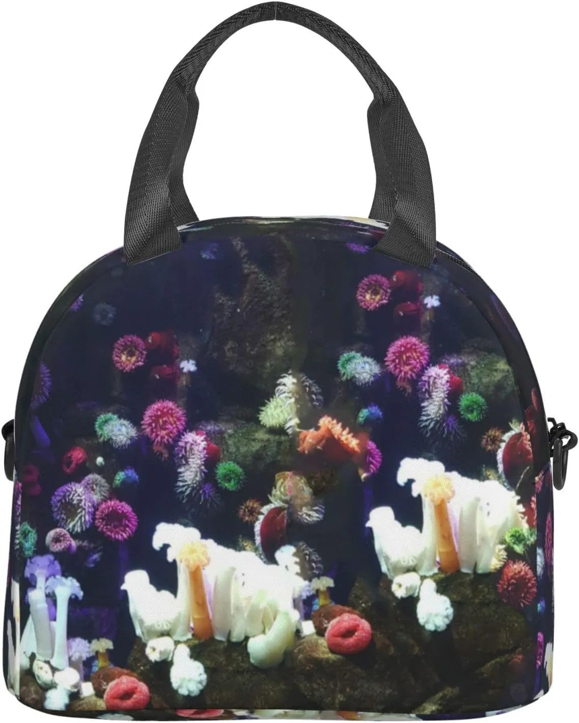 Submarine Lake Lunch Bag Hand Tote Crossbody Insulated Lunch Bag Large Portable Lunch Box