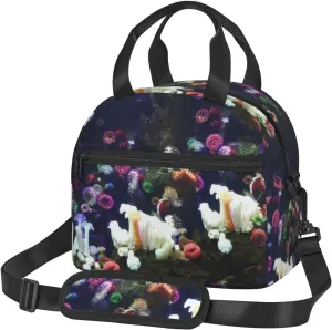 Submarine Lake Lunch Bag Hand Tote Crossbody Insulated Lunch Bag Large Portable Lunch Box