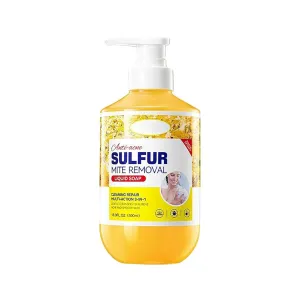 Sulfur Body Wash,Shower Gel 3-in-1 for Women and Men, 500ml Deep Clean Refreshing Soothes Gentle Daily Body Clean, for Traveling and Bathroom Essentials (1pc)