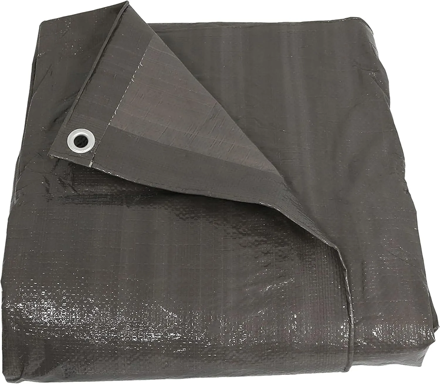 Sunnydaze 20 x 30 Foot Plastic Reversible Heavy-Duty Multipurpose Tarp - Laminated on Both Sides - Dark Gray