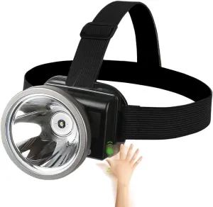 Super Bright Rechargeable Headlamp Led Spotlight Head Lamp, USB C Waterproof Head Torch light with Battery Powered, 90°adjustable Headlamps Flashlight for Hunting,Fishing,Hiking(Motion Sensor)