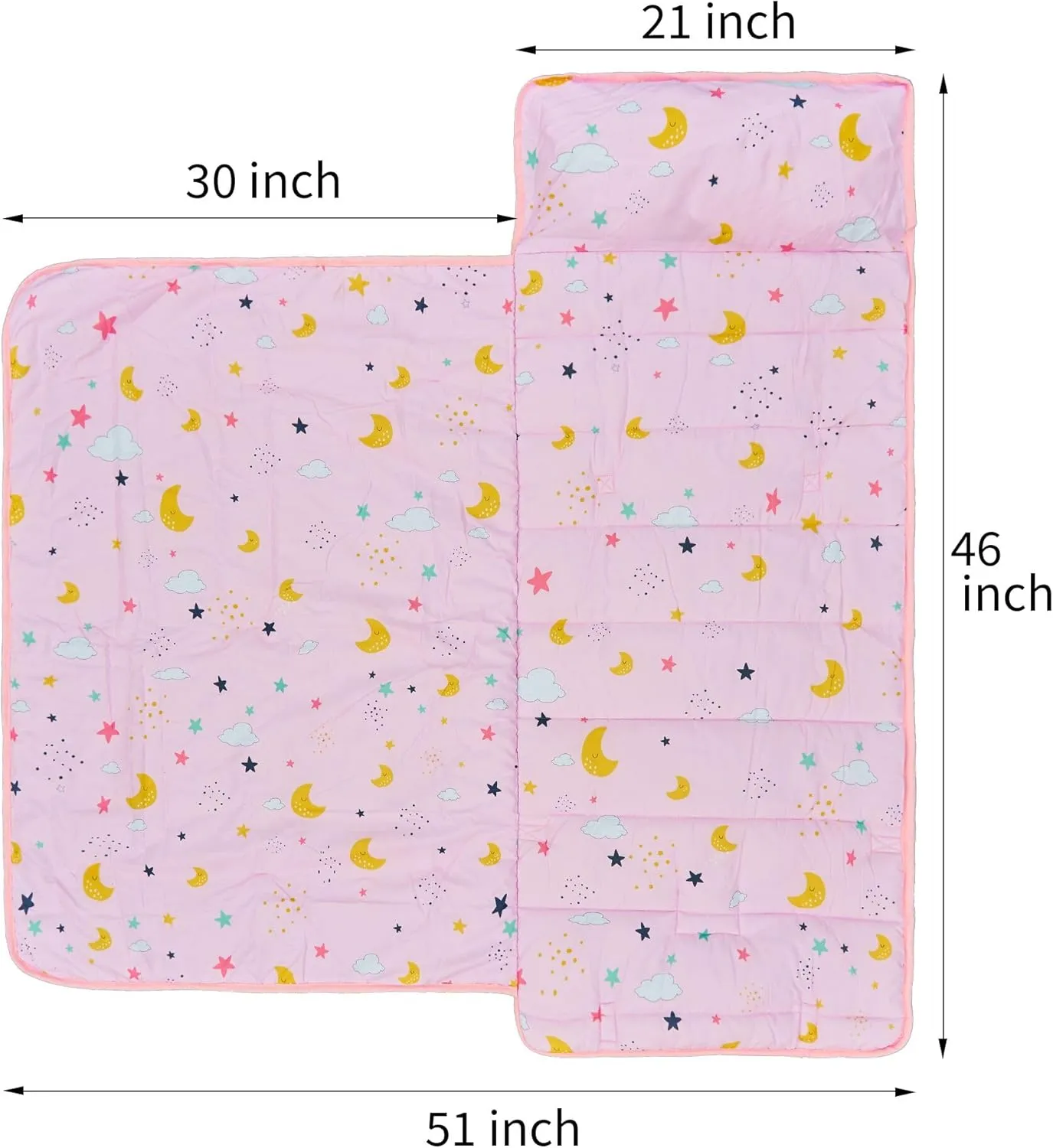 SUPERYO Toddler Nap Mat with Pillow and Blanket - Nap Mat for Kindergarten Boys Girls - Kids Sleeping Mat for Preschool,Daycare,Travel Slumber Bag,Lightweight,Soft and Cozy