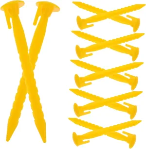 SUPVOX 12pcs Tent Stakes Ground Stakes Heavy Duty Camping Tent Fixing Pegs for Beach Canopy Tarp