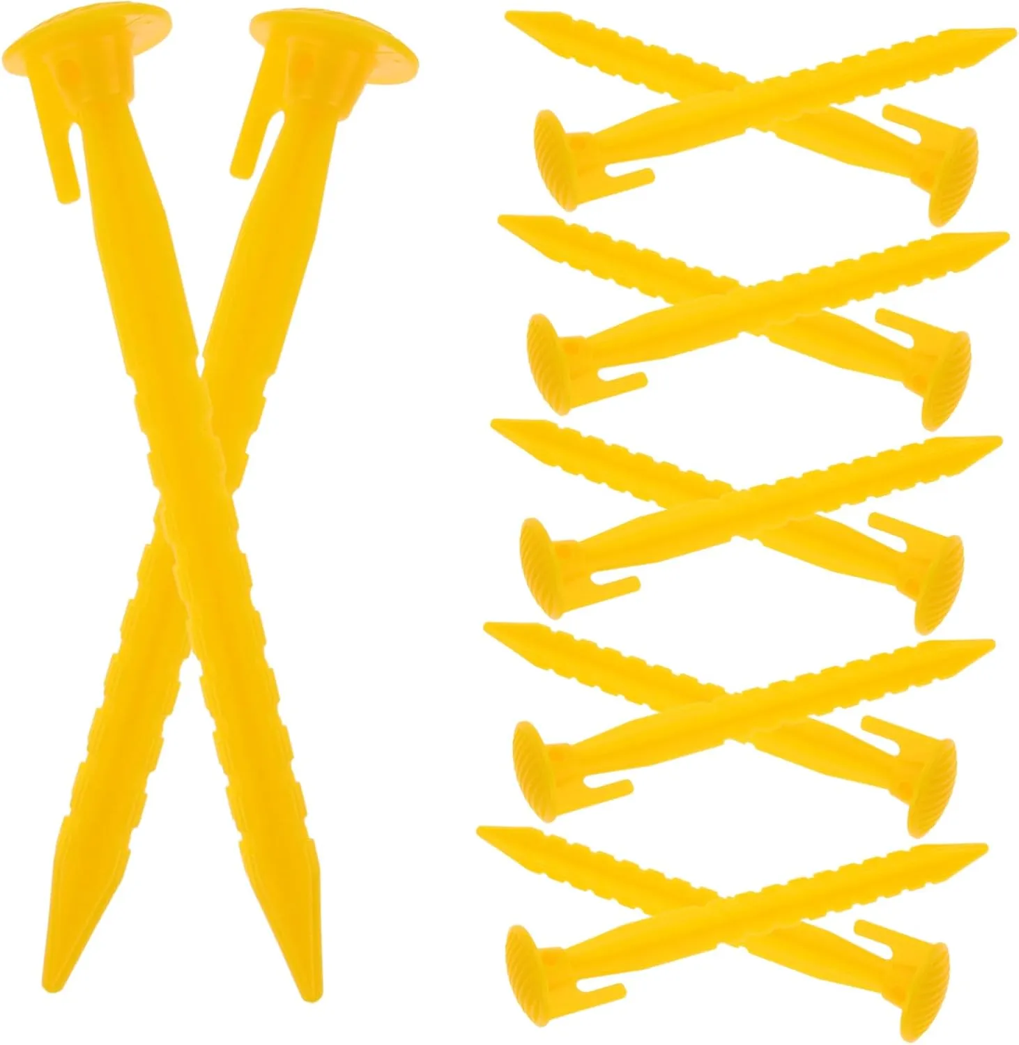 SUPVOX 12pcs Tent Stakes Ground Stakes Heavy Duty Camping Tent Fixing Pegs for Beach Canopy Tarp